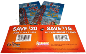 dunkin donuts 2015 six flags coupon